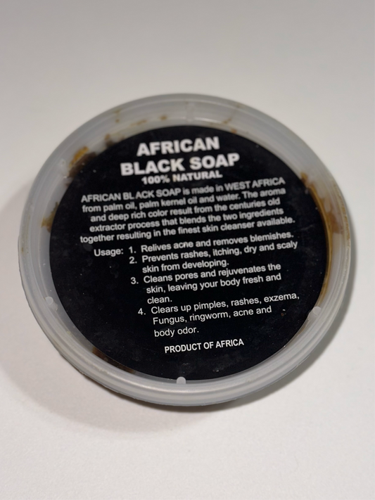100% Natural African Black Soap