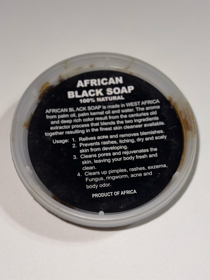 100% Natural African Black Soap